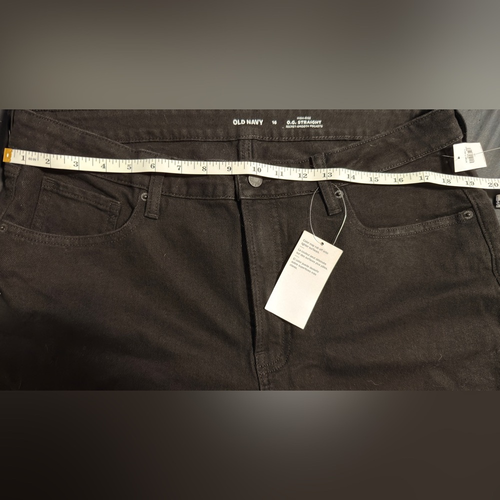 Old Navy High-Rise O.G. Straight Pants - Black - Picture 4 of 4